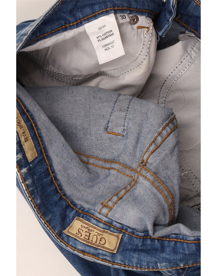 Guess Damskie jeansy Bootcut W30 L30 Niebieskie bawełniane