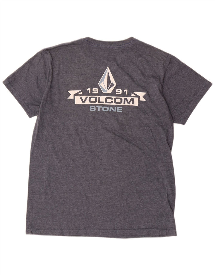 Męska koszulka z grafiką Volcom, średnia, granatowa bawełna
