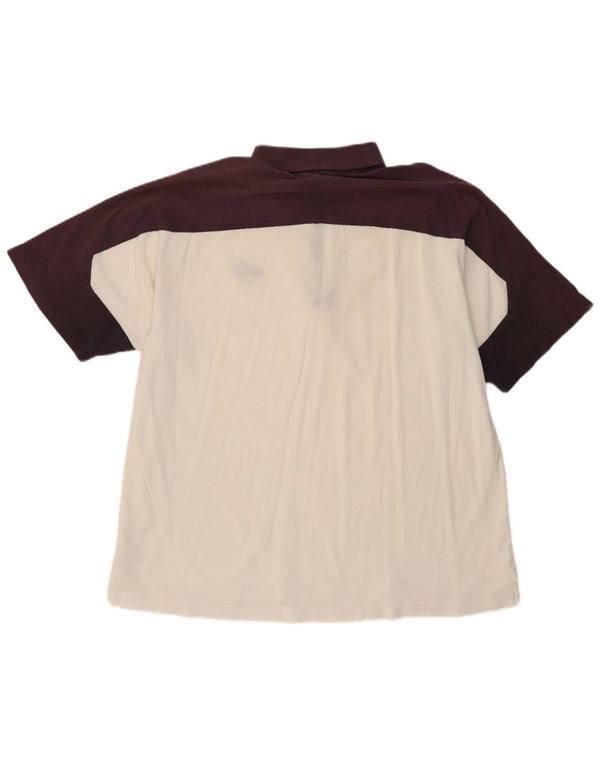 Męska koszulka polo PUMA XL, biała, bawełniana z blokami kolorów