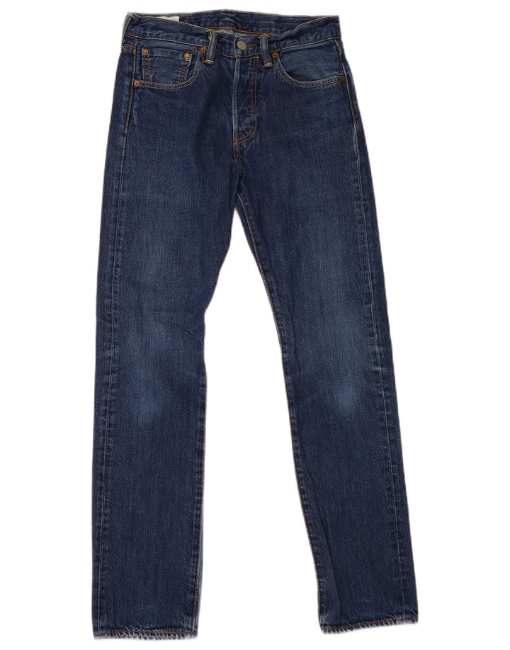 Męskie proste dżinsy Levi's W28 L32 Granatowa bawełna