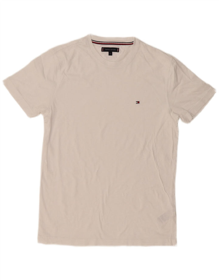 T-shirt męski Tommy Hilfiger, mały, biały, bawełniany