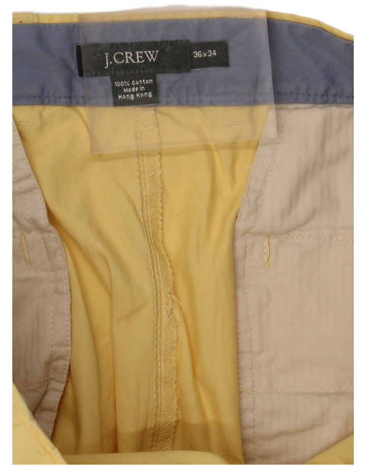 Męskie proste spodnie chino J. CREW W36 L34 Żółta bawełna
