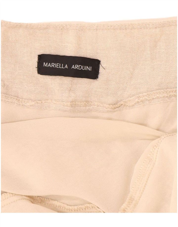 Warstwowa spódnica damska z wysokim stanem VINTAGE W28 średni beż