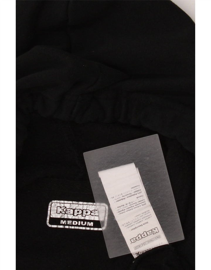 Damska bluza z kapturem Kappa z grafiką, średnia czarna bawełna