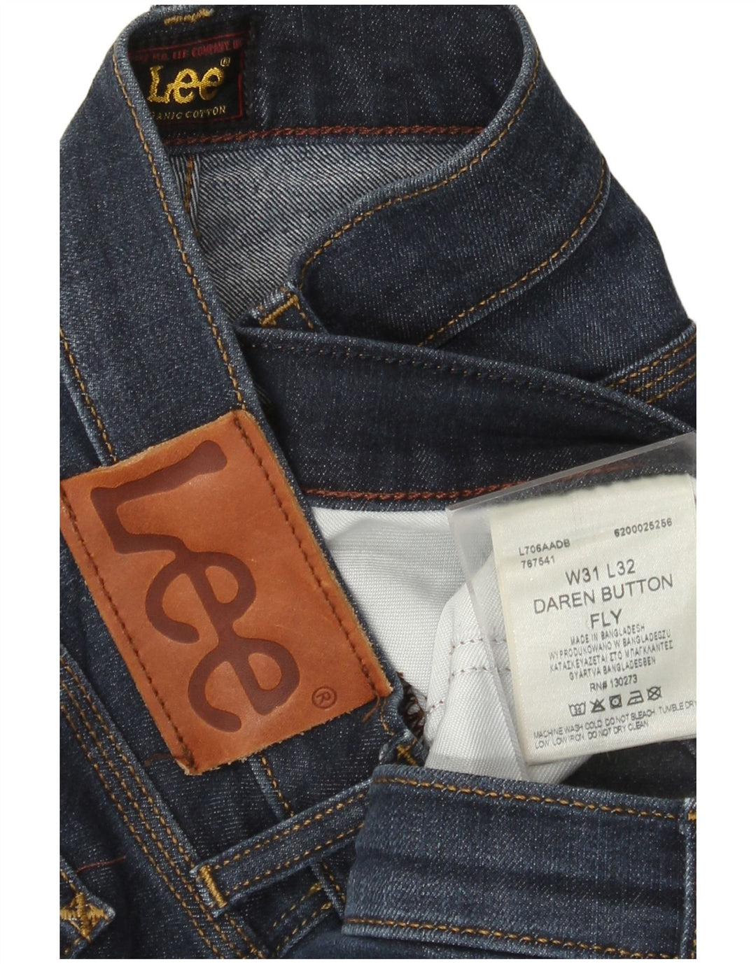 Męskie dżinsy Lee Daren Slim W31 L27 Granatowa bawełna