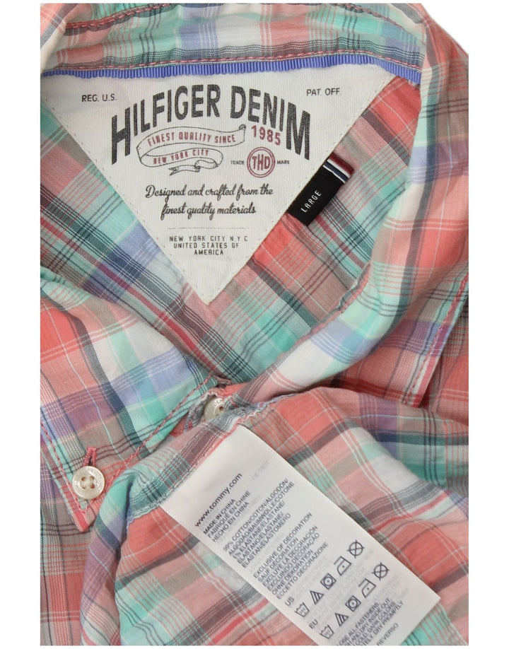 Koszula męska Tommy Hilfiger, duża, wielobarwna, bawełniana krata