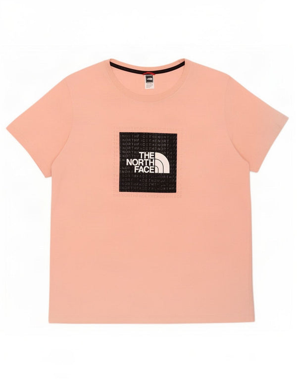Damska koszulka z grafiką The North Face Top UK 18 XL, różowa, bawełniana