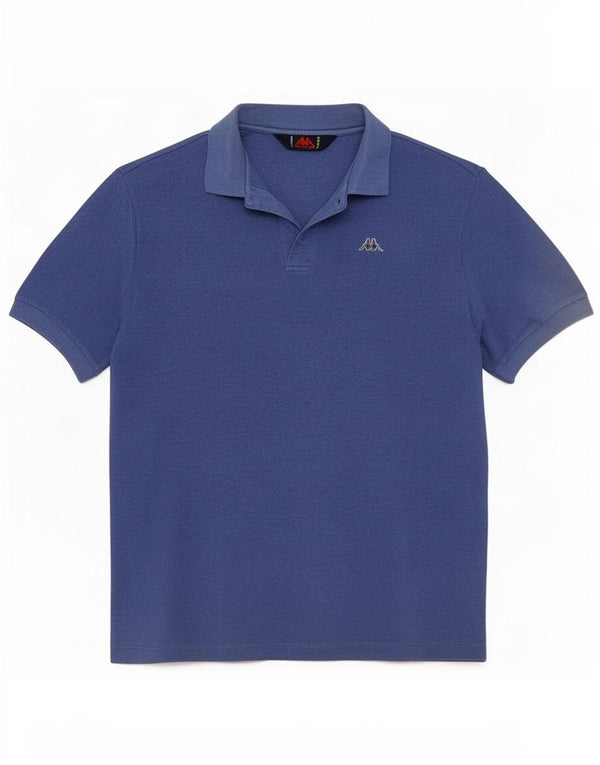 Kappa Męska koszulka polo Medium Blue Cotton