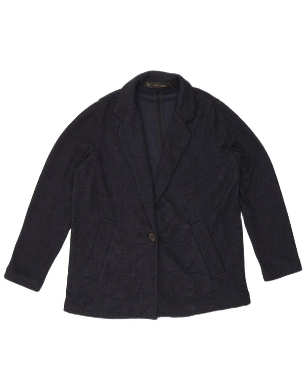 Damska marynarka Zara Oversize zapinana na 1 guzik UK 6 XS Granatowa, poliester
