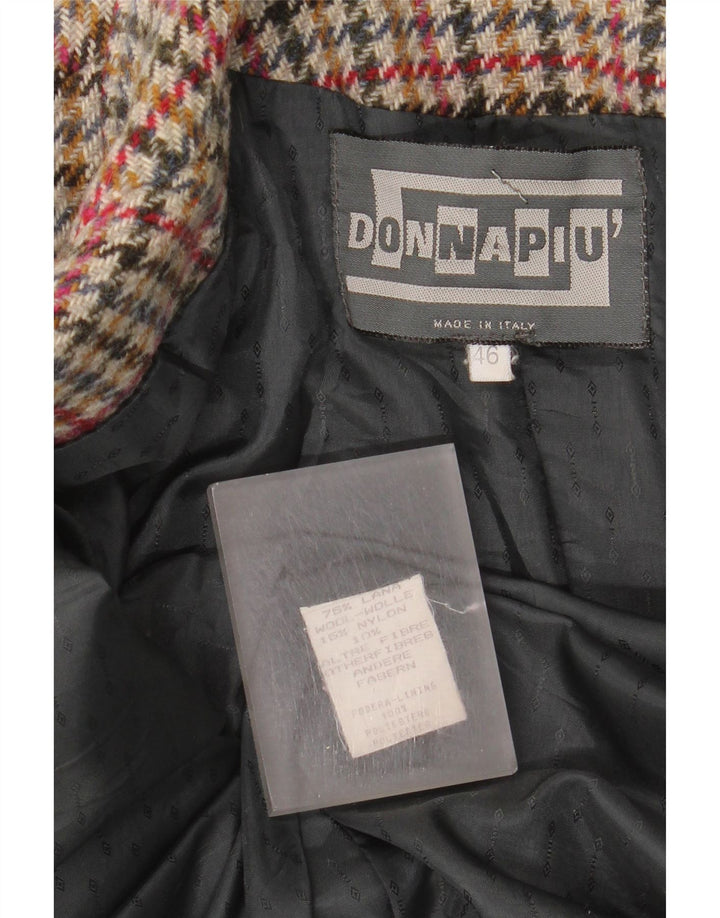 Donna Piu Damska marynarka oversize zapinana na 2 guziki IT 46, duża, zielona