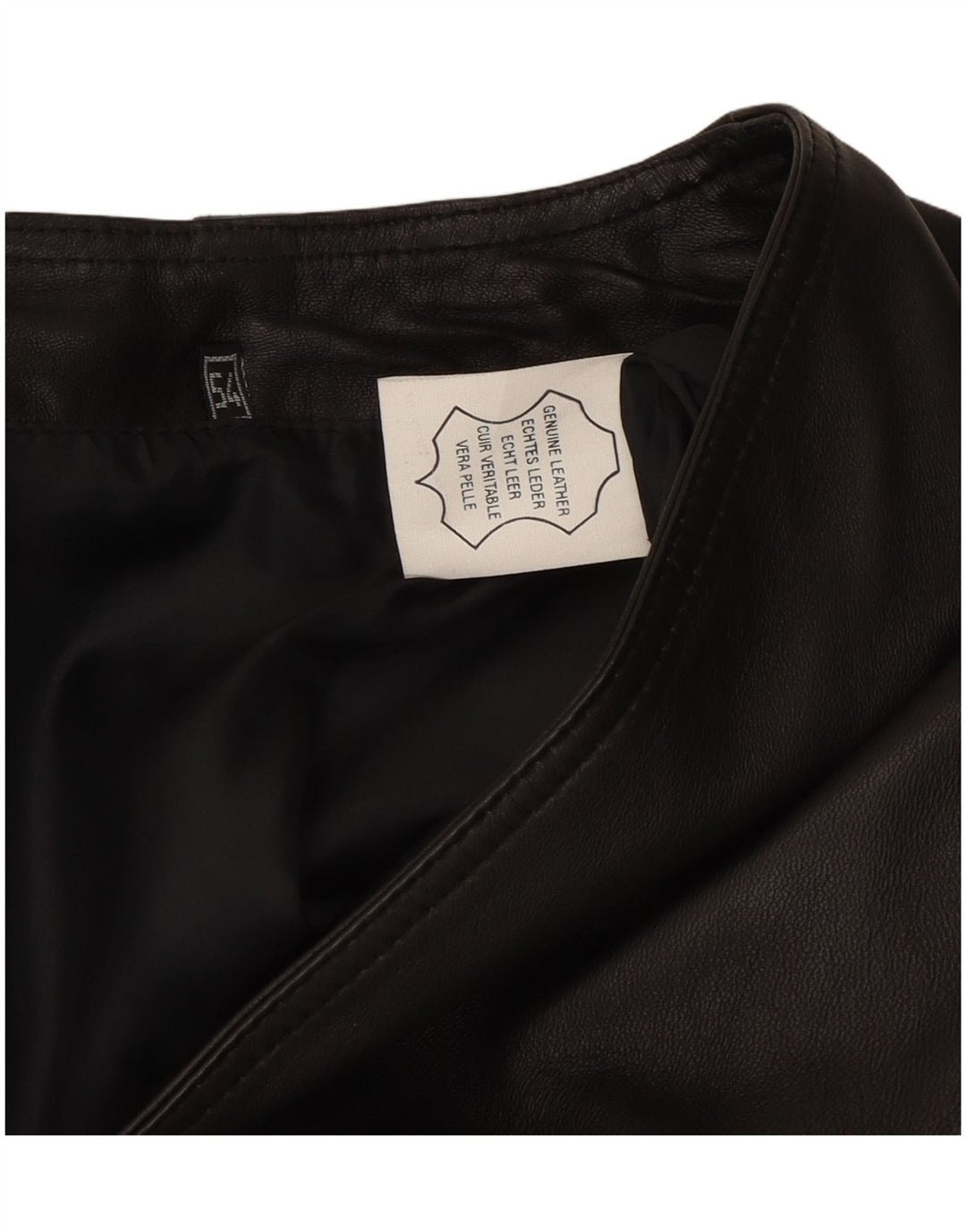 Vintage męska skórzana kamizelka IT 54 2XL czarna skóra