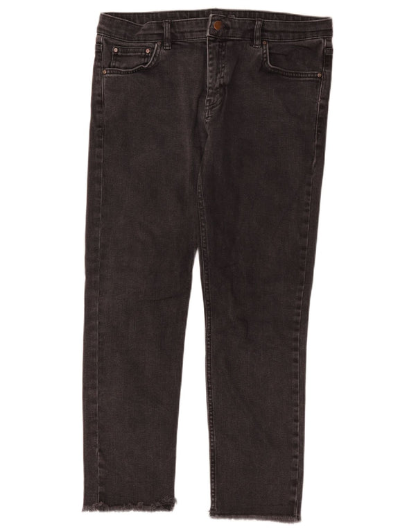 Topshop Damskie jeansy slim UK 14 Large W32 L26 Szara bawełna
