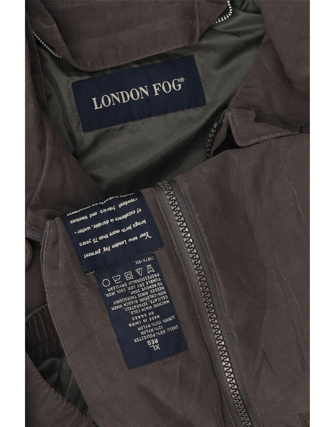 Męska kurtka bomber LONDON FOG UK 42 XL, szary poliester