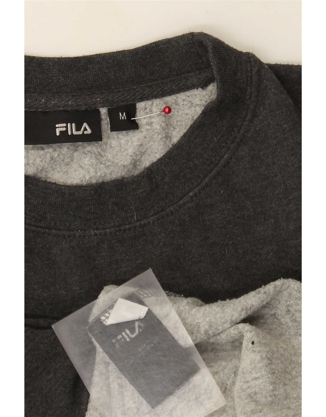 Męska bluza Fila z grafiką o regularnym kroju, średnioszara, bawełniana