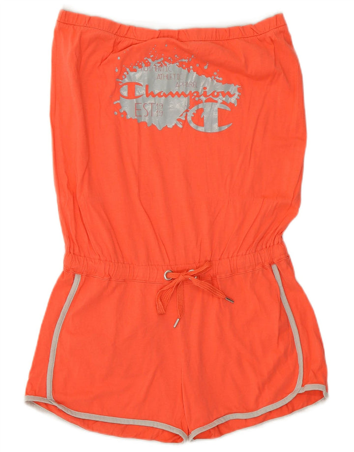 Damski kombinezon Champion Graphic Off Shoulder Playsuit UK 12, średni pomarańczowy