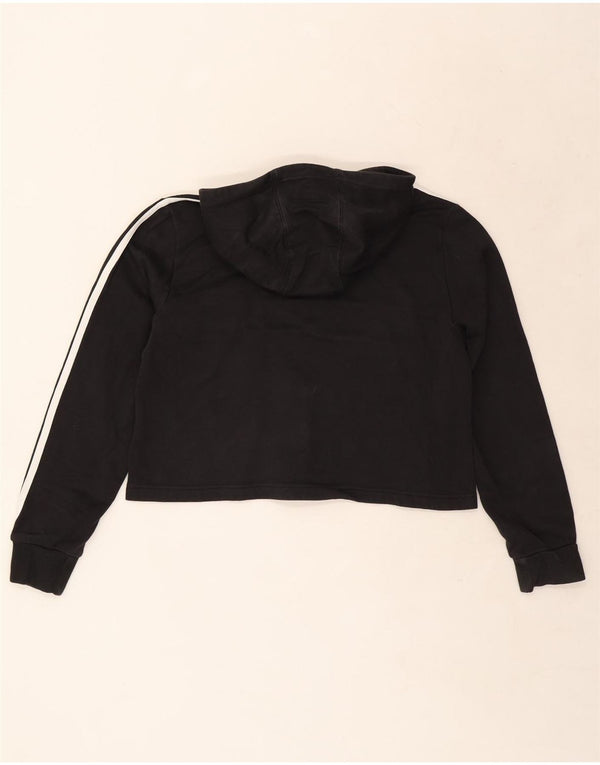 Adidas Dziewczęca Bluza Z Kapturem 14-15 Lat Czarna Bawełna z blokami kolorów