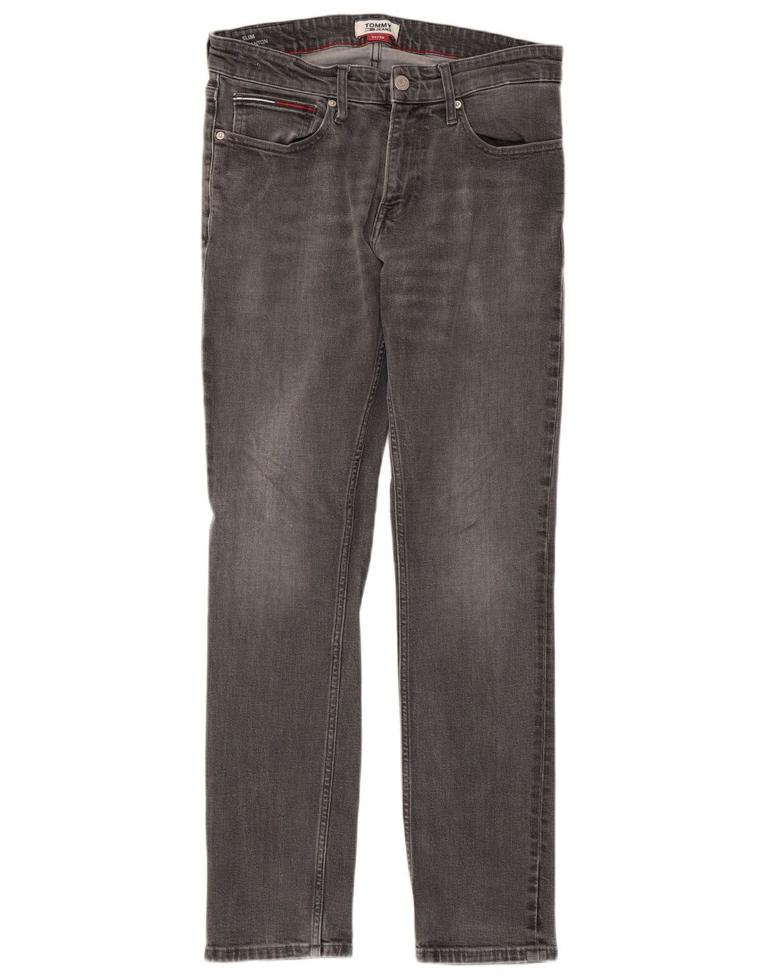 TOMMY HILFIGER Męskie jeansy Scanton Slim W32 L30 Szara bawełna