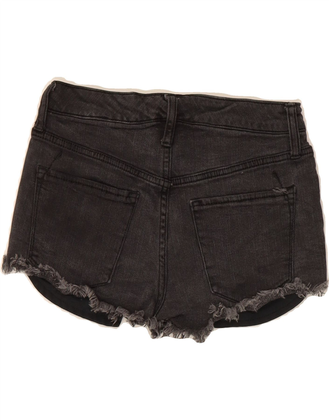 MOSSIMO Womens Distressed High Rise Denim Shorts US 00 2XS W24 Black Vintage Mossimo and Second-Hand Mossimo from Messina Hembry 