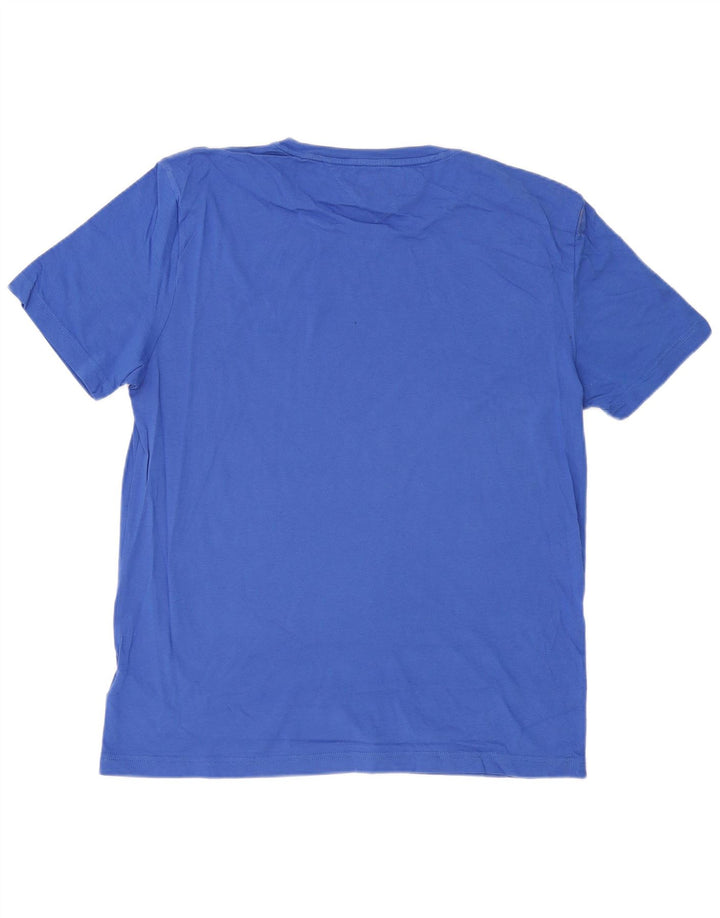 Męska koszulka z grafiką TOMMY HILFIGER Top 2XL, niebieska, bawełniana