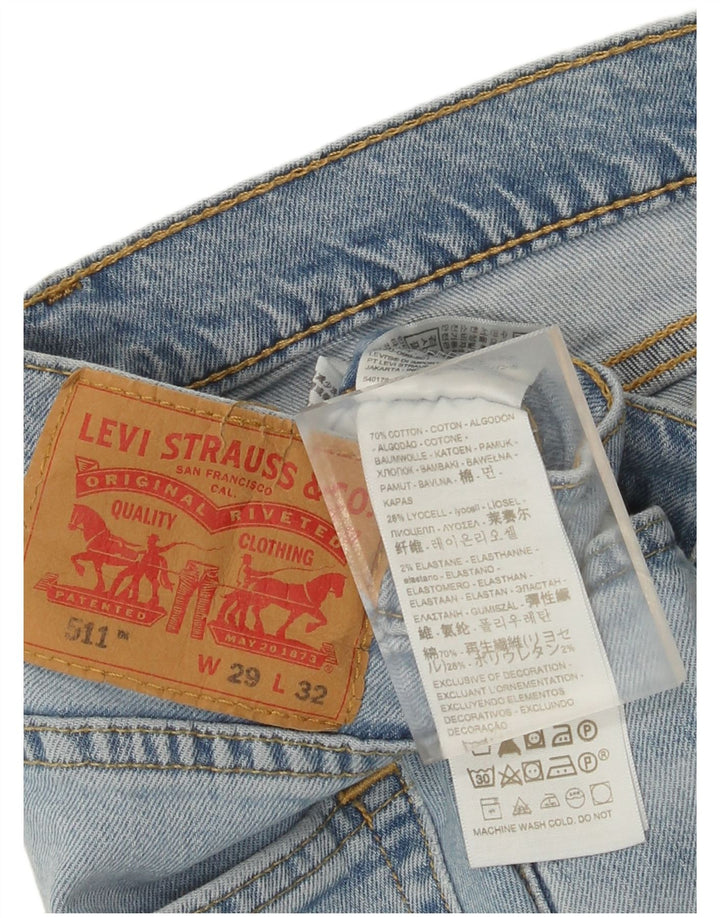 Męskie jeansy Levi's 511 Tapered W29 L32 Niebieskie bawełniane