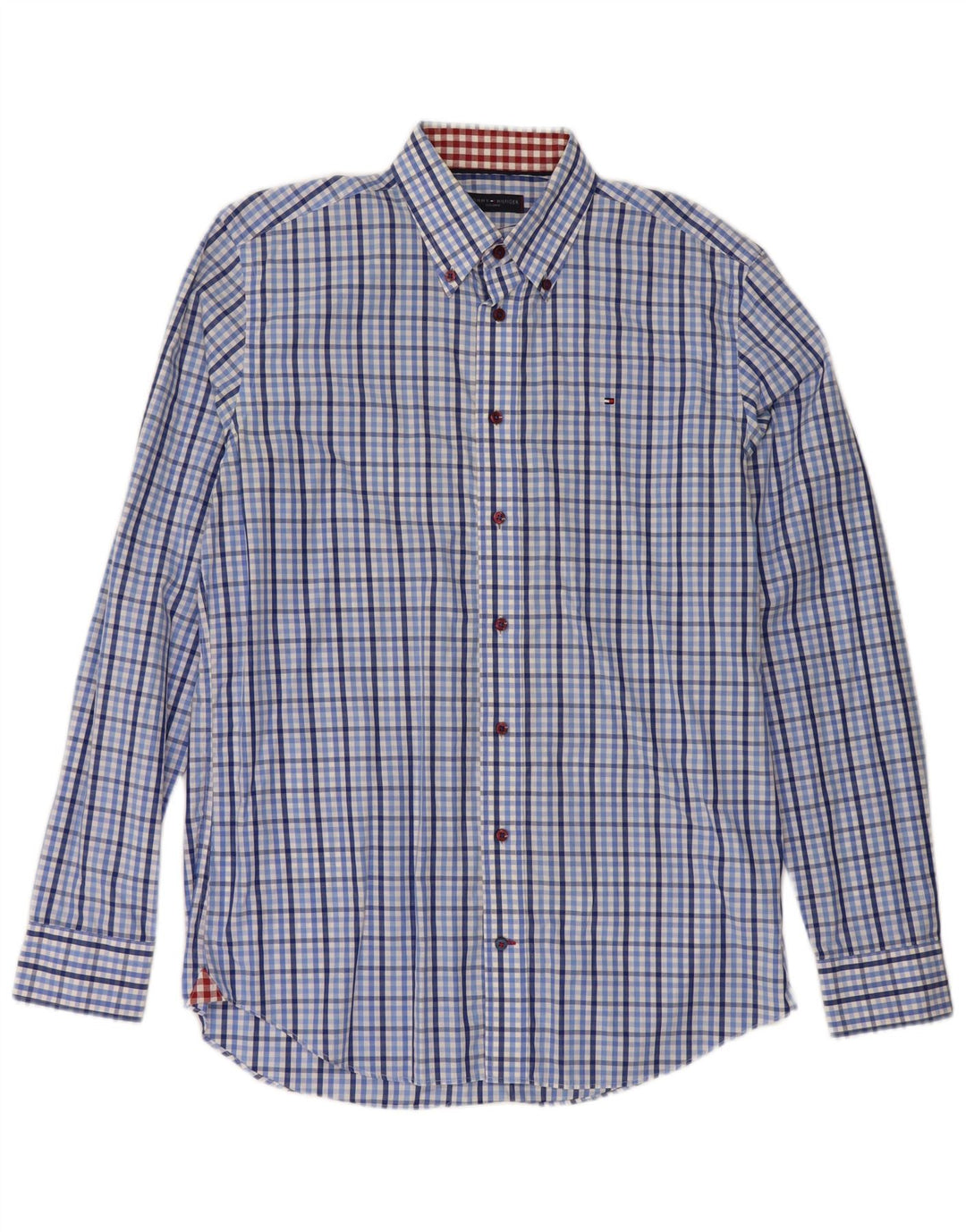 Koszula męska Tommy Hilfiger rozmiar 39 15 1/2 Średnia niebieska bawełniana kratka