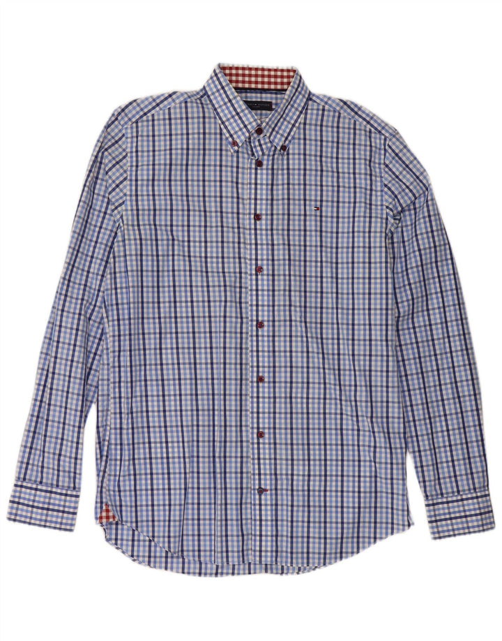 Koszula męska Tommy Hilfiger rozmiar 39 15 1/2 Średnia niebieska bawełniana kratka