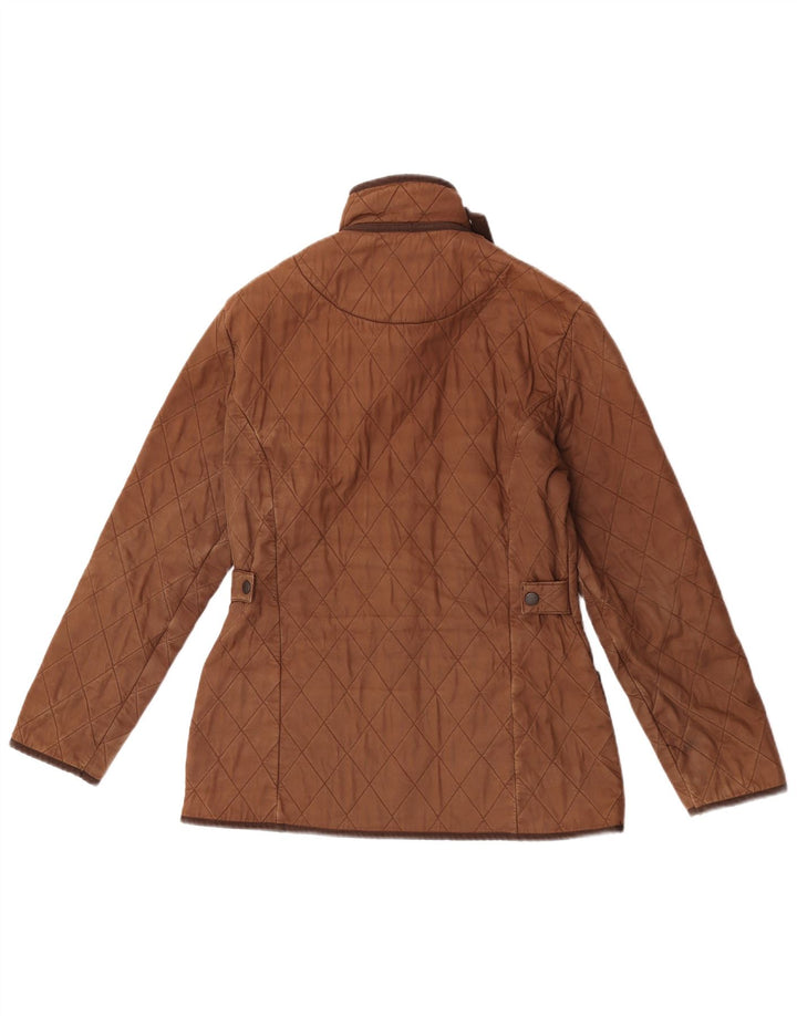 Damska pikowana kurtka Barbour UK 10 Small, brązowa, bawełniana