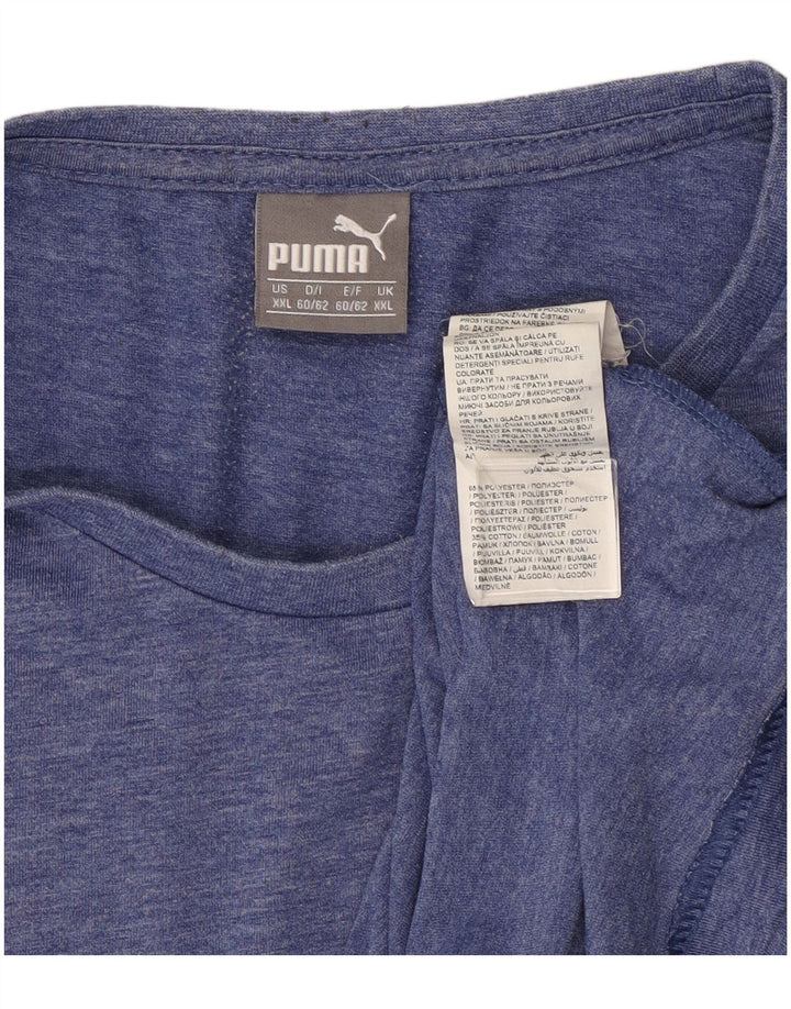 Męski T-shirt z grafiką Puma Top 2XL Niebieski, nakrapiany poliester