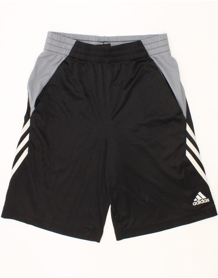 Chłopięce spodenki sportowe ADIDAS 7-8 lat, mały, czarny poliester z blokami kolorów