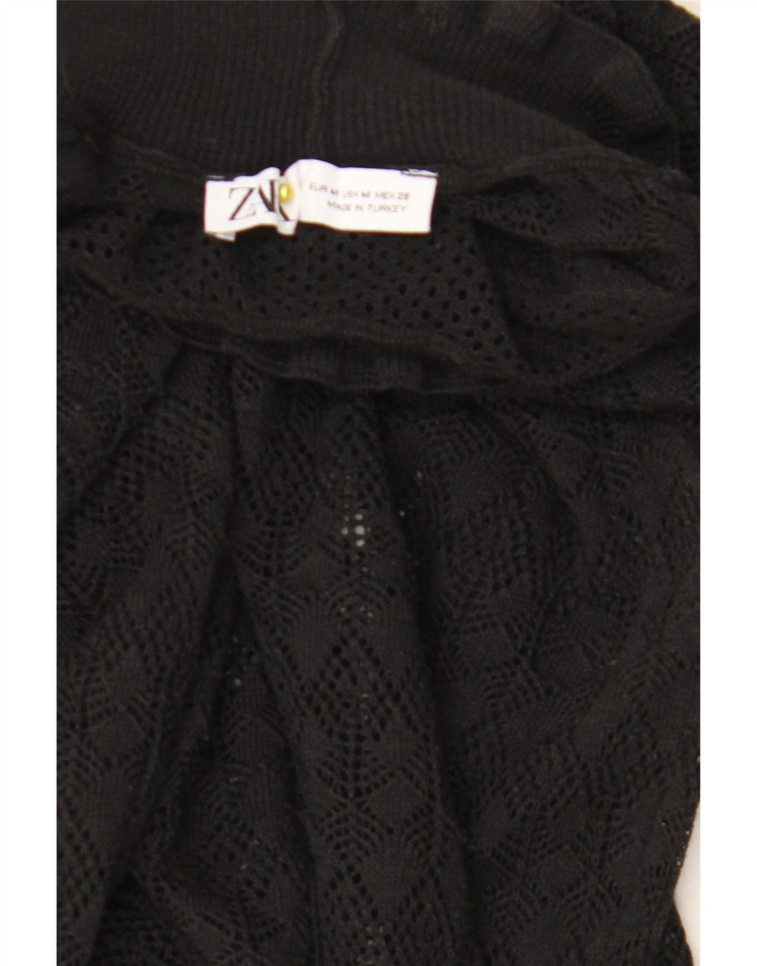 Sweter damski Zara z golfem UK 12, średni czarny