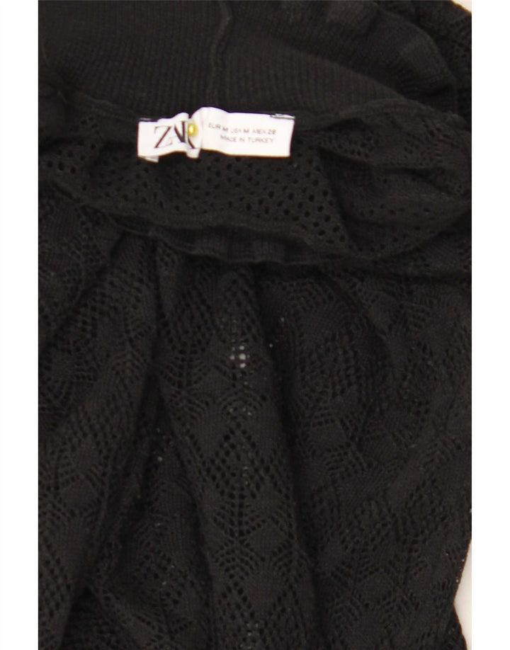 Sweter damski Zara z golfem UK 12, średni czarny