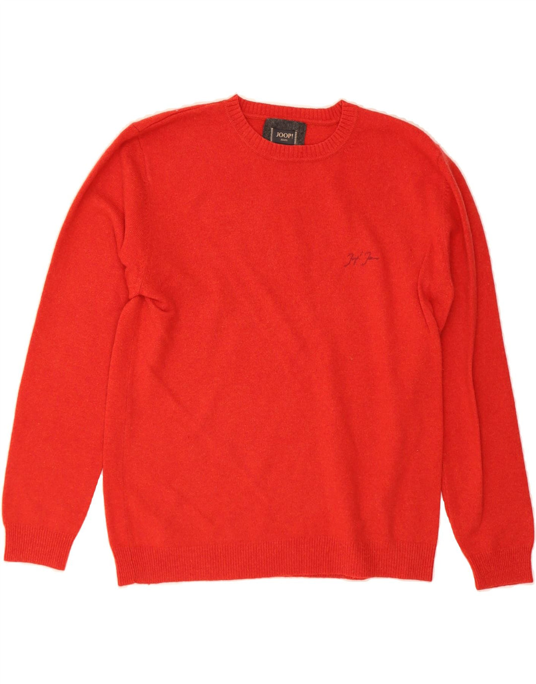 JOOP Mens Crew Neck Jumper Sweater 2XL Red Wool Vintage Joop and Second-Hand Joop from Messina Hembry 