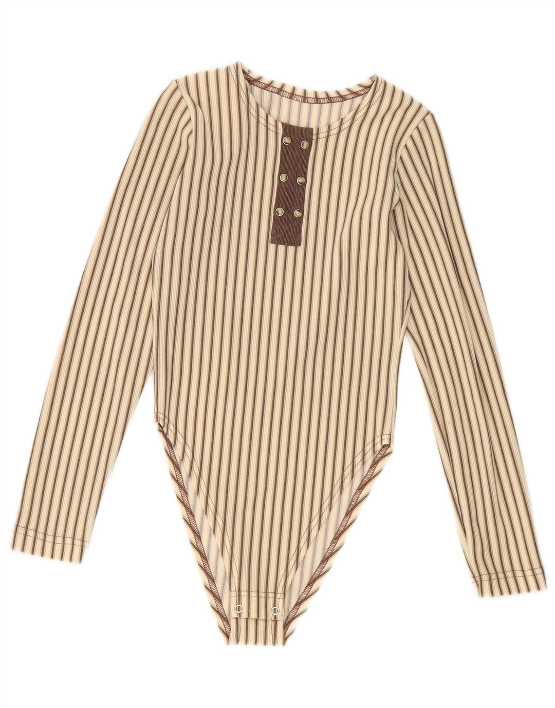 Body damskie w stylu vintage UK 8 w małe beżowe paski