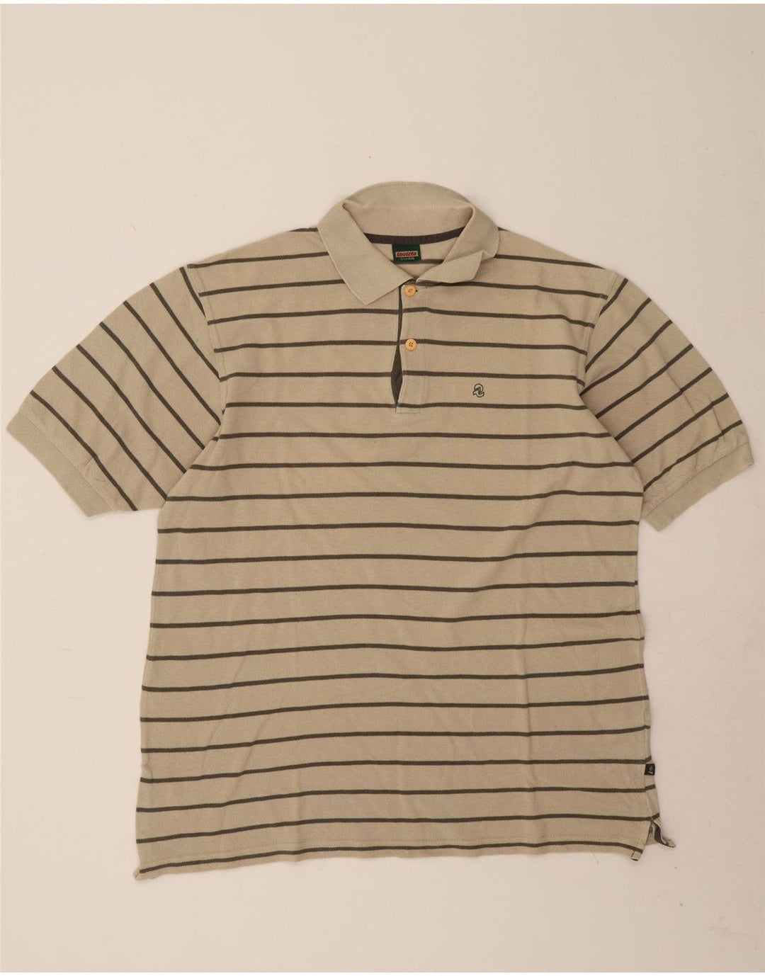 Męska koszulka polo Invicta 2XL, beżowa, bawełniana w paski