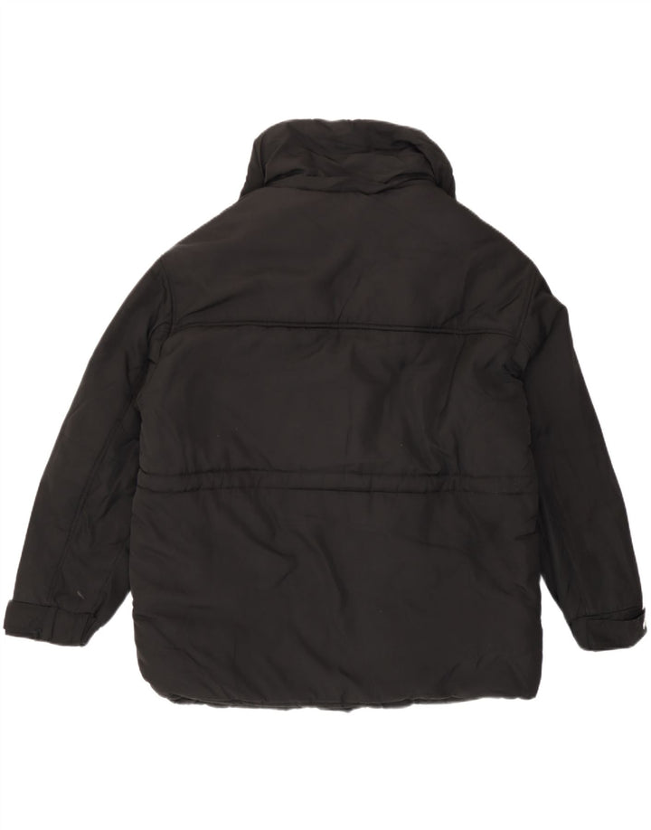 Damska kurtka Oversize Sherpa Padded Jacket Zara UK 14, średni czarny poliester