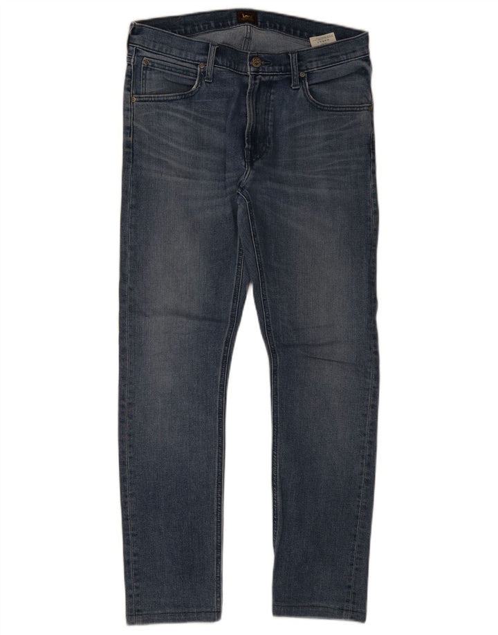 Lee Męskie Luke Slim Jeans W32 L32 Niebieskie bawełniane