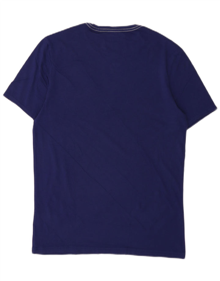 Męski T-shirt Guess z grafiką, średni fiolet, bawełna