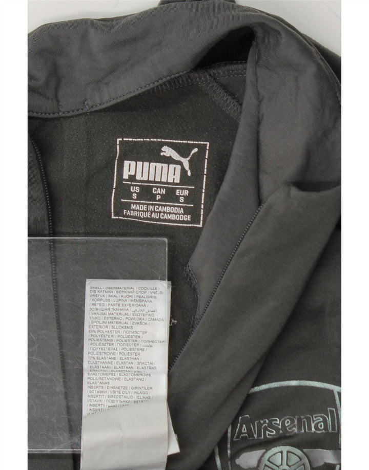 PUMA Mens Arsenal Graphic Zip Neck Pullover Tracksuit Top Small Grey Vintage Puma and Second-Hand Puma from Messina Hembry 