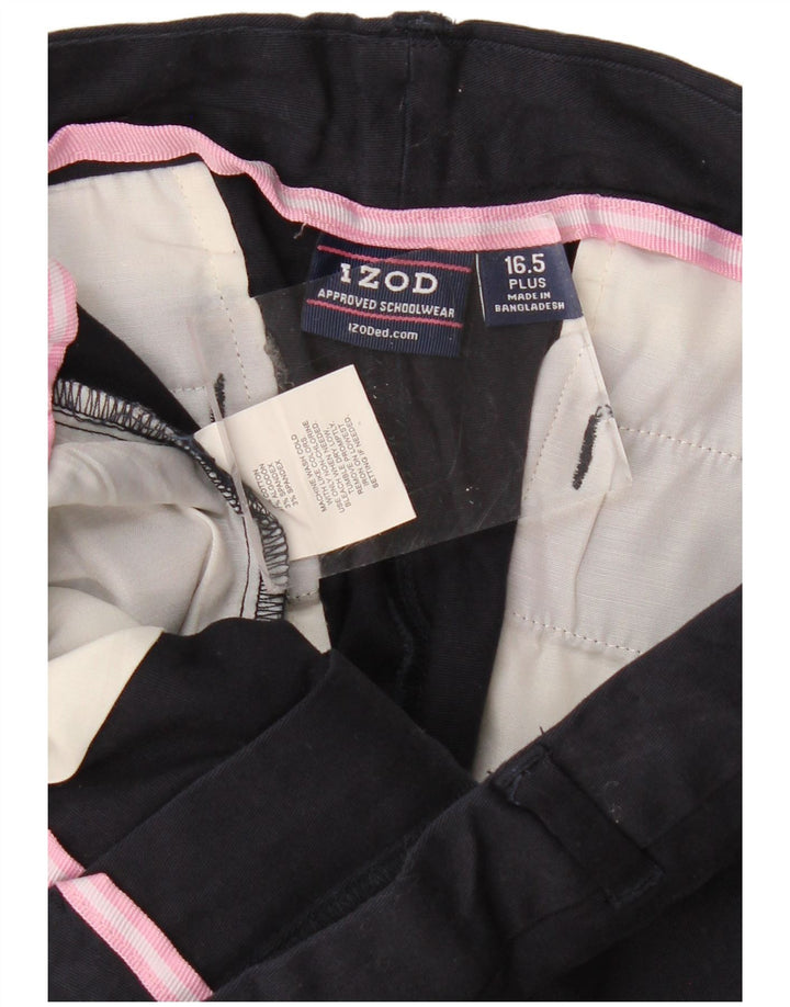 IZOD Spodnie chłopięce proste chino 15-16 lat W30 L29 granatowa bawełna