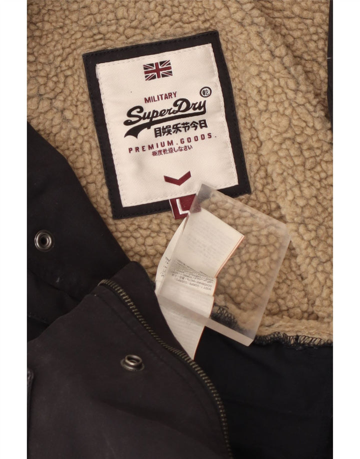 Męska kurtka użytkowa Superdry UK 40, duża, czarna, bawełniana