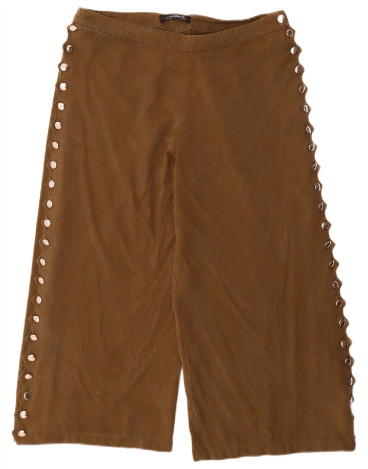 Spodnie damskie Zara Capri duże W32 L24 Khaki