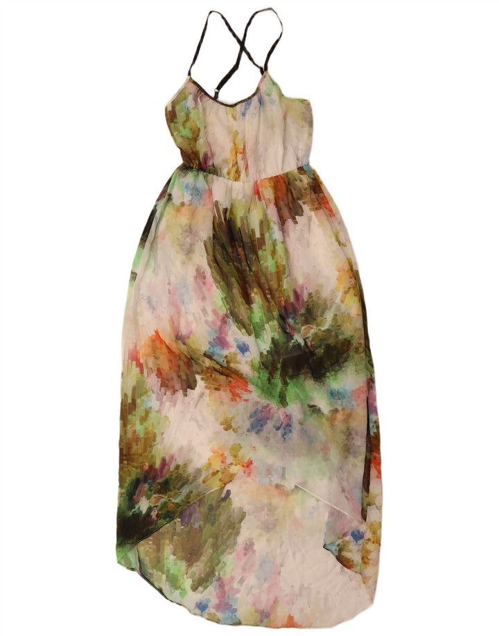 Damska sukienka wiązana na szyi Topshop UK 8, mała, wielobarwna, z poliestru typu tie-dye