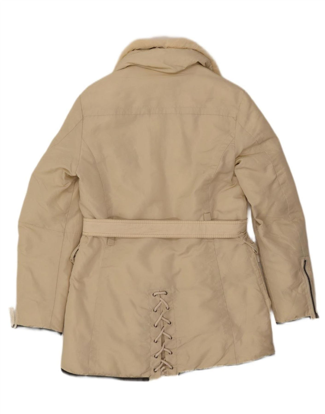 PEUTEREY Womens Overcoat IT 44 Medium Beige Polyamide