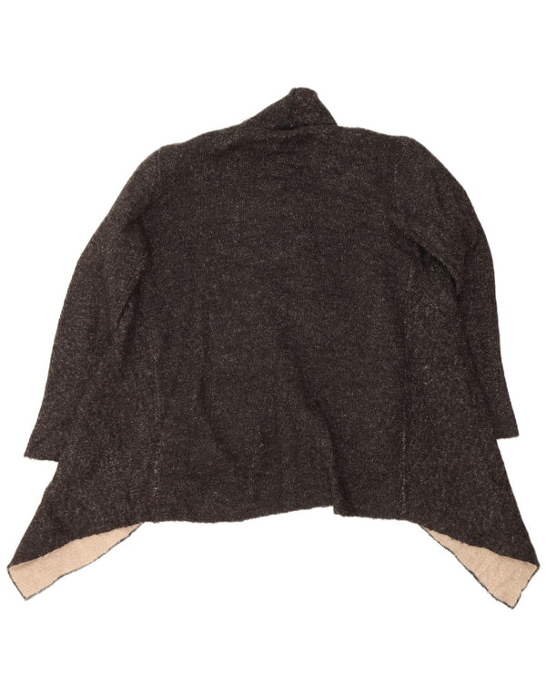 Sweter damski Zara z otwartym kardiganem UK 16, duży czarny akryl