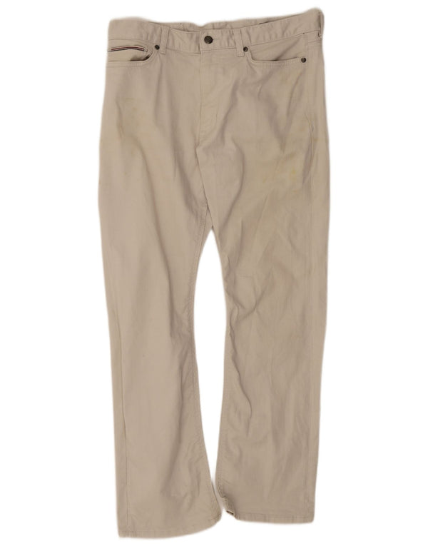Męskie spodnie codzienne Marks & Spencer Bootcut W32 L29 Beżowa bawełna