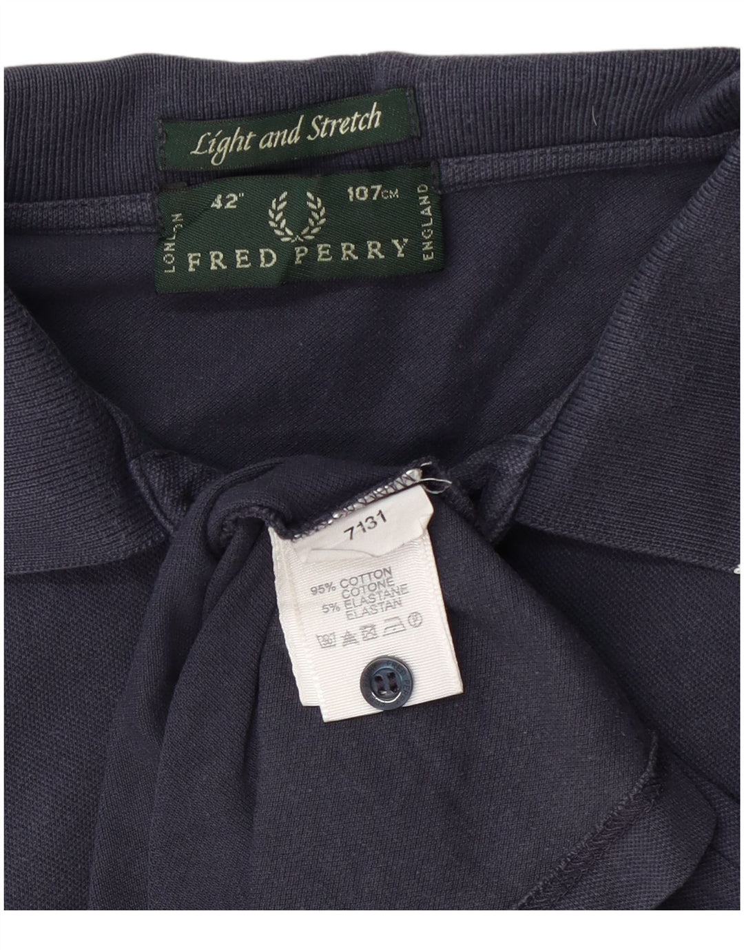 Męska koszulka polo Fred Perry, lekka i rozciągliwa, średnia, granatowa, bawełniana