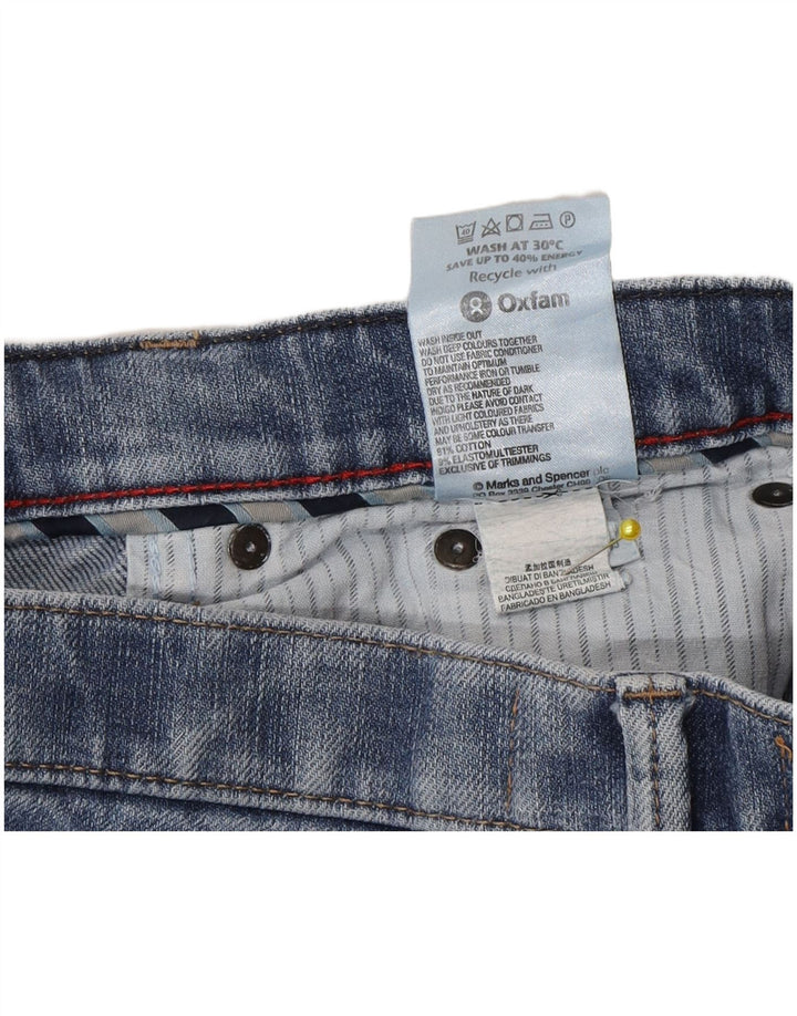 Marks & Spencer Męskie niebieskie dżinsy Harbor Straight W32 L29 Niebieskie bawełniane