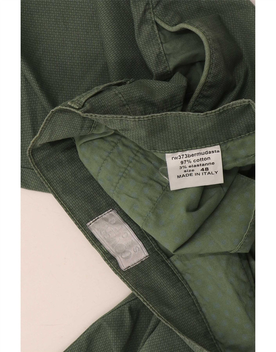 Męskie spodenki Chino Coveri IT 48 Medium W32 Zielona bawełna