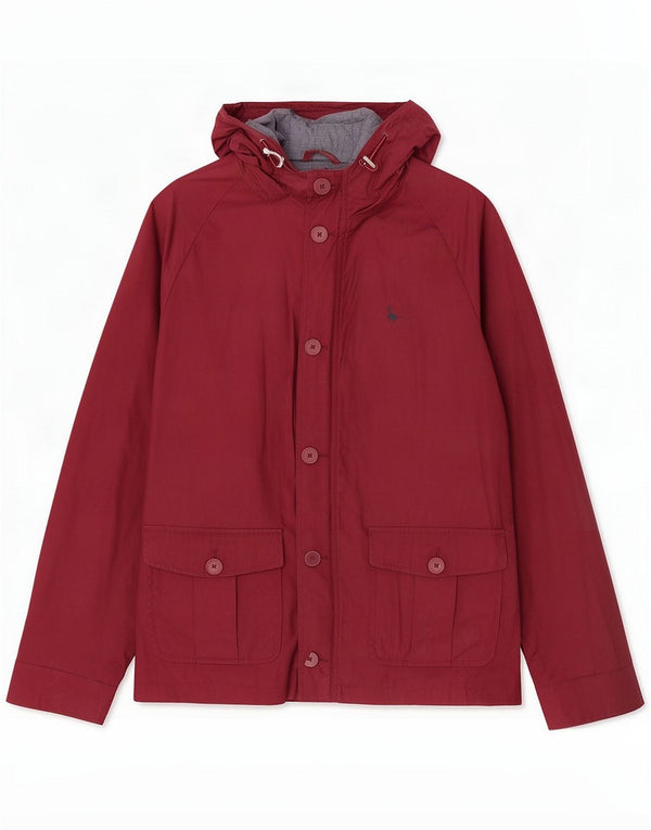 Jack Wills Męska kurtka Anorak z kapturem UK 40 Large Burgundy