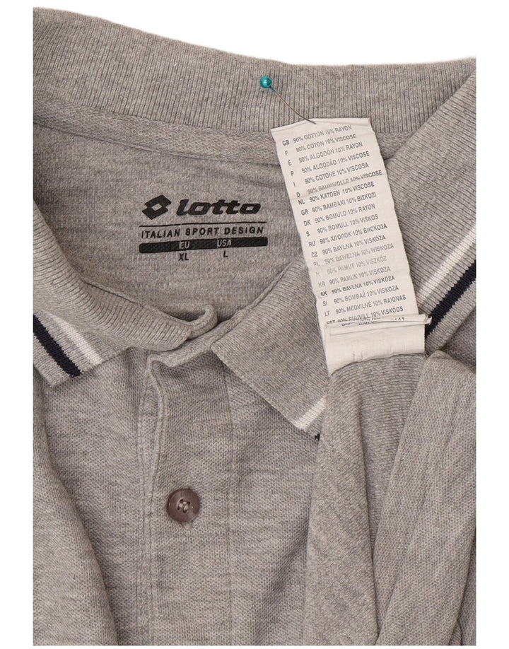 Męska koszulka polo Lotto XL, szara, bawełniana